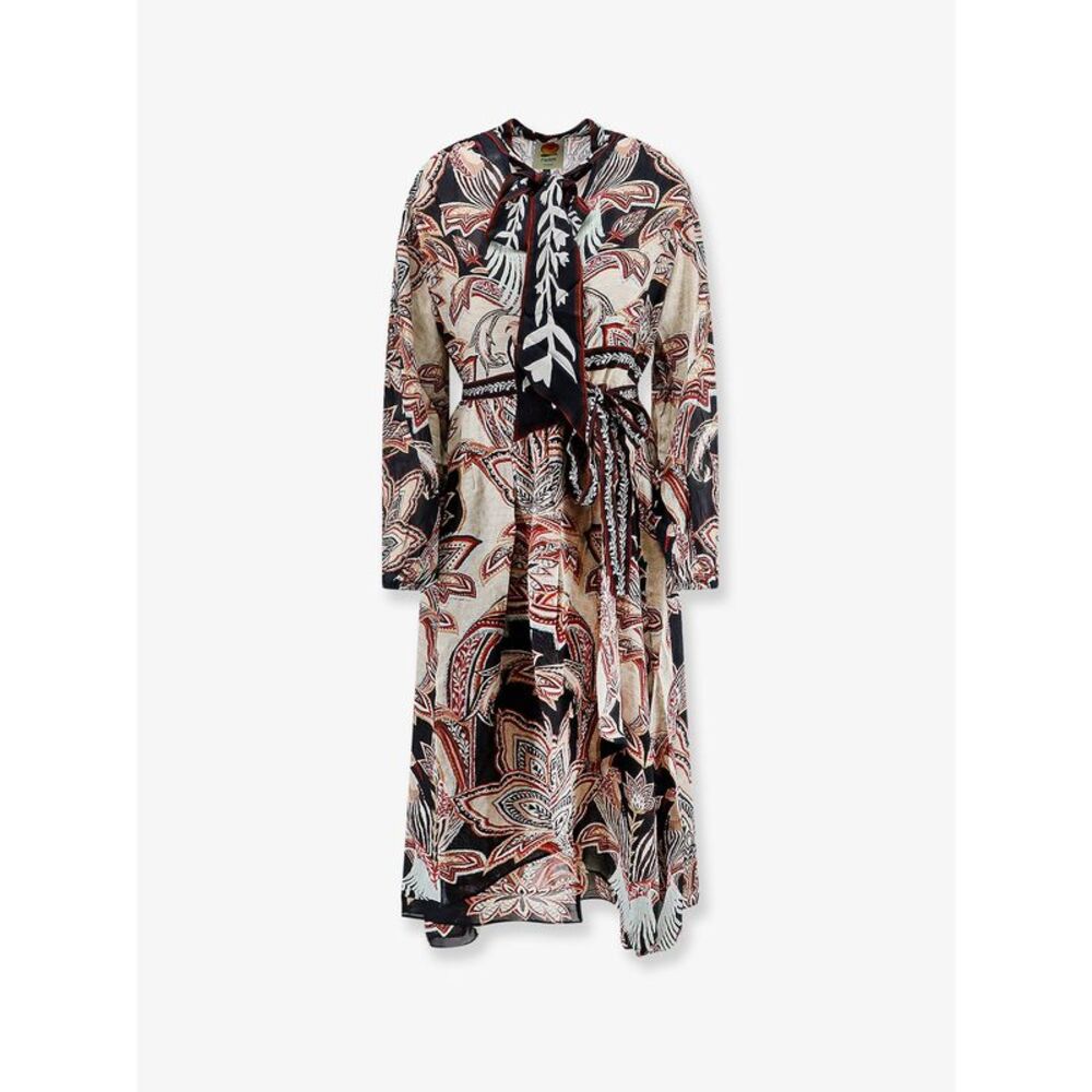 Farm Rio Women Viscose Tapestry Dream Long-Sleeve Midi Dress